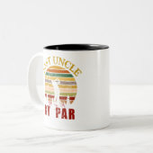 メンズ最高のヴィンテージアンクルバイパーおもしろいゴルフTシャツ ツートーンマグカップ (正面左)