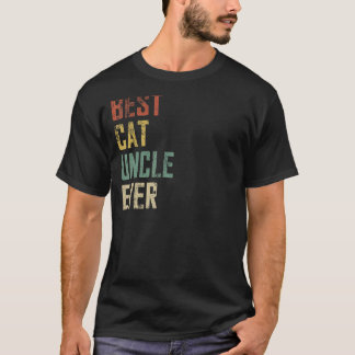 メンズ最高のヴィンテージキャットアンクルエバーファーザーデイ Tシャツ