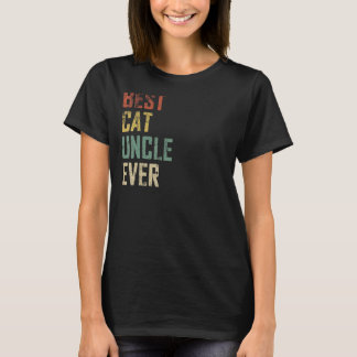 メンズ最高のヴィンテージキャットアンクルエバーファーザーデイ Tシャツ