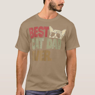 メンズ最高のヴィンテージパパエバーキャットダディーギフト202 Tシャツ