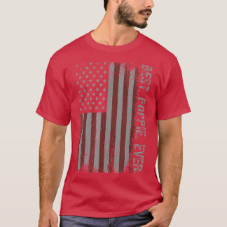 メンズ最高のヴィンテージポッピー常アメリカ国旗の父 Tシャツ