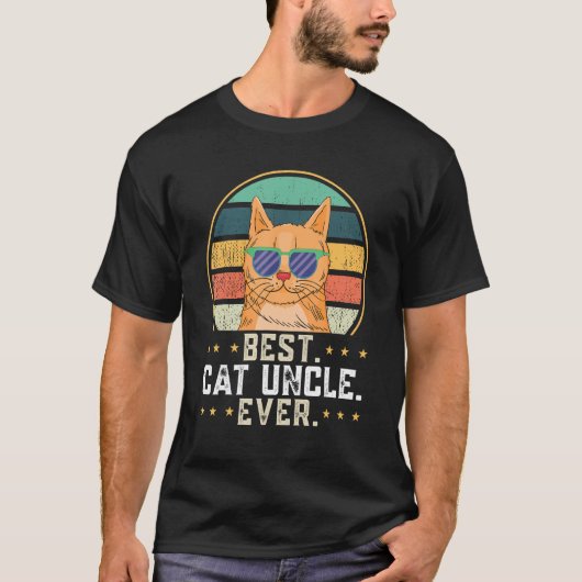 メンズ最高の猫の叔父の猫の猫1 Tシャツ (正面)