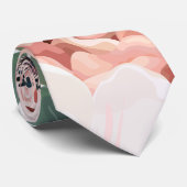 メンズ服タイの幾何学的な庭のばら色のアネモネRusti ネクタイ (ロール)