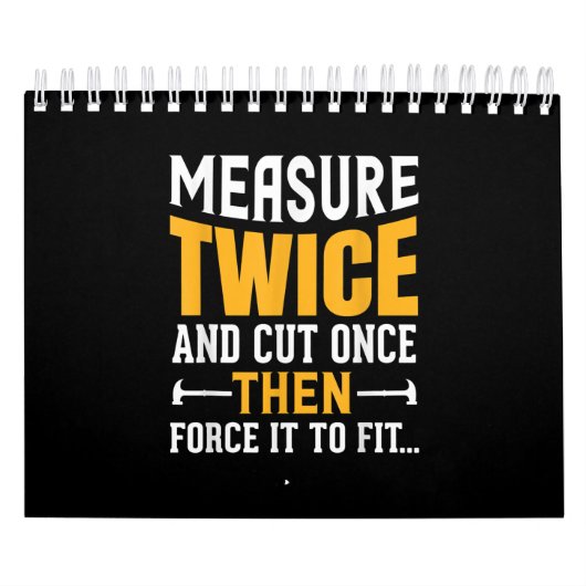 メンズ木工おもしろい大工引用文ことわざギフト カレンダー (カバー)