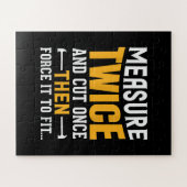 メンズ木工おもしろい大工引用文ことわざギフト ジグソーパズル (横)