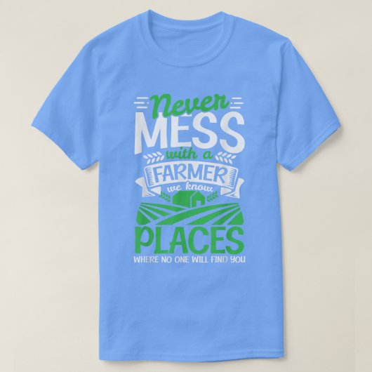 メンズ決して農家牧場で混乱しない Tシャツ (デザイン正面)