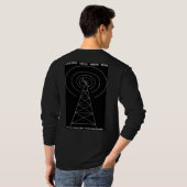 メンズ海賊ラジオの長袖のTシャツ Tシャツ (裏面フル)