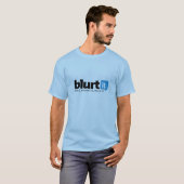 メンズ淡いブルーの基本的なTシャツ Tシャツ (正面フル)