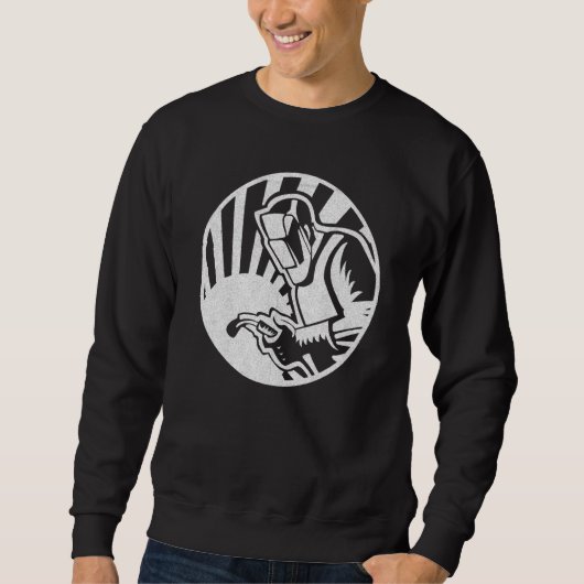 メンズ溶接専門溶接機メタル建築 スウェットシャツ (正面)