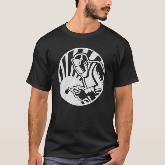 メンズ溶接専門溶接機メタル建築 Tシャツ (正面)