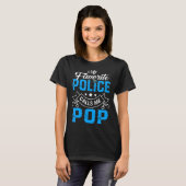 メンズ父の日お気に入りの警察が呼ぶポップ・アートの Tシャツ (正面フル)