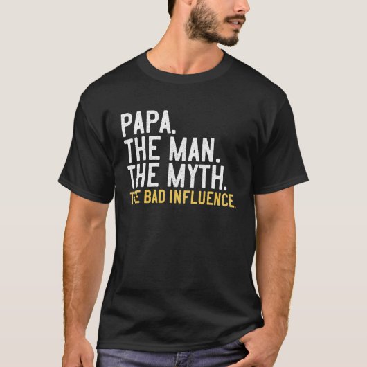 メンズ父の日のギフト男の神話The Myth Tシャツ (正面)