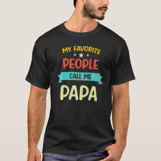 メンズ父の日私のお気に入りの人々は私をパパと呼ぶ Tシャツ