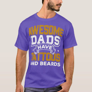 メンズ父の誕生日ギフトパパのタトゥー素晴らしヒゲ Tシャツ