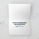 メンズ物おもしろい- Cat Father's Day Card カード (内部)