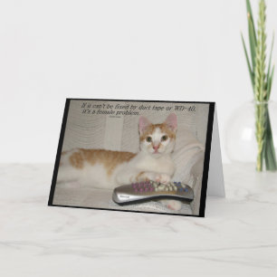 メンズ物おもしろい- Cat Father's Day Card カード