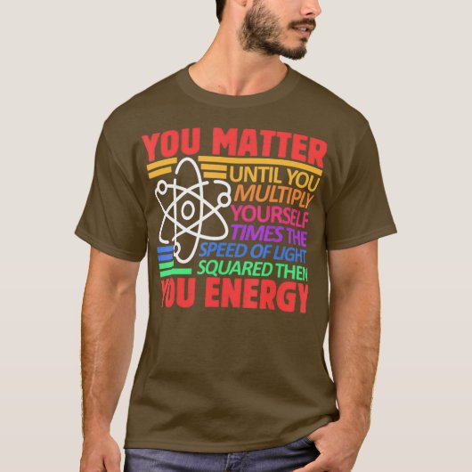 メンズ物理先生素粒子物理学者トリウム Tシャツ (正面)