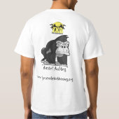 メンズ獣の建物 Tシャツ (裏面)