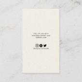 メンズ理容師の髪のカットはさみの薄いロゴ 名刺 (裏面)