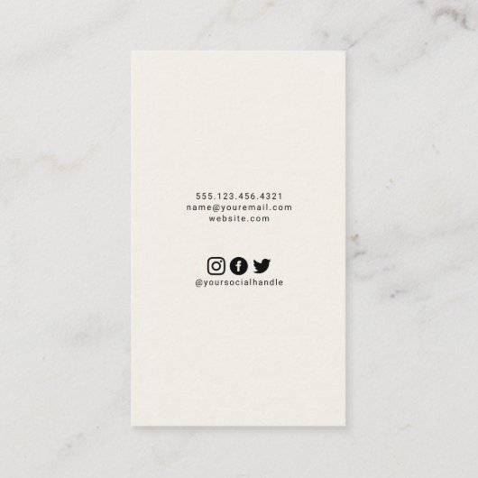 メンズ理容師の髪のカットはさみの薄いロゴ 名刺 (裏面)