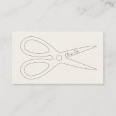 メンズ理容師の髪のカットはさみの薄いロゴ 名刺 (正面)