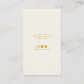 メンズ理容師の髪を金ゴールドはさみのロゴでカット 名刺 (裏面)