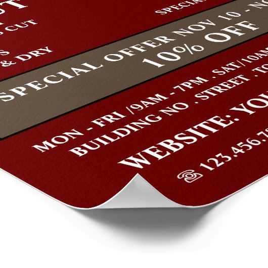 メンズ理容師広告ズ ポスター (角)