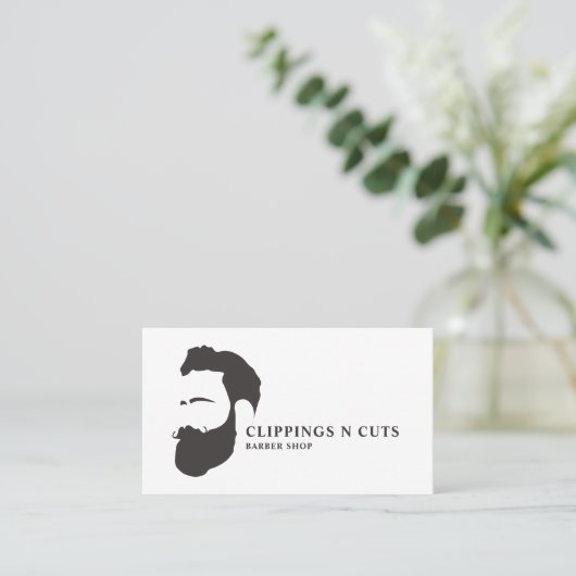 メンズ理容師 名刺 (スタンド正面)