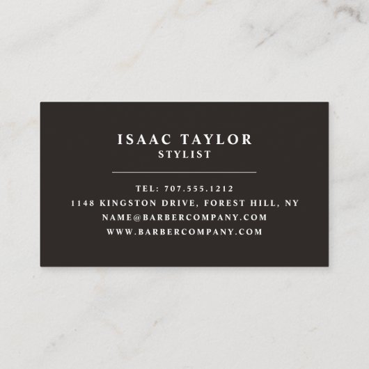 メンズ理容師 名刺 (裏面)