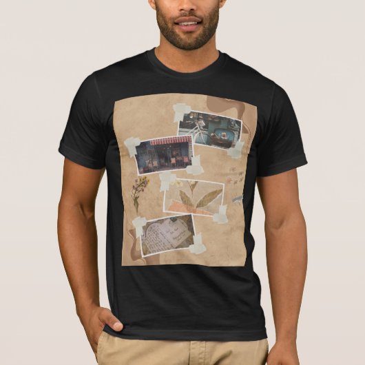 メンズ用ブラックTシャツ Tシャツ (正面)