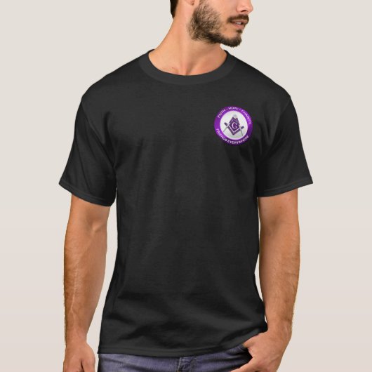 メンズ用マソニックTシャツ - パープル Tシャツ (正面)