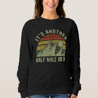 メンズ用ヴィンテージ・ハイキングTシャツ 登山 続くよどこまでも スウェットシャツ