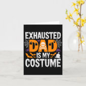 メンズ疲れたパパは私のコスチュームシャツ メンズハロウィン カード (黄色い花)