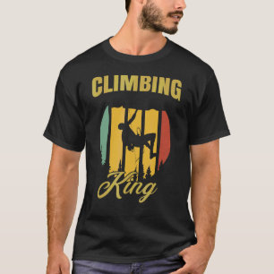 メンズ登山キングレトロ大きい石ロックスボルダリング Tシャツ