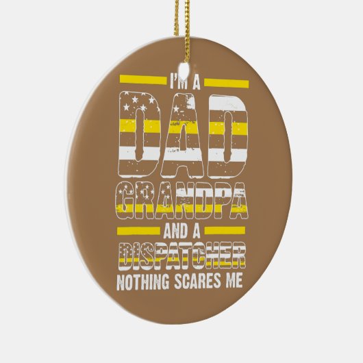 メンズ私おじいちゃんとパパ係おじいちゃん セラミックオーナメント (右)