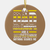 メンズ私おじいちゃんとパパ係おじいちゃん セラミックオーナメント (正面)