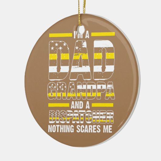 メンズ私おじいちゃんとパパ係おじいちゃん セラミックオーナメント (左)