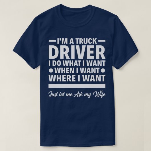 メンズ私はトラック運転手おもしろい牽引車Tだ Tシャツ (デザイン正面)