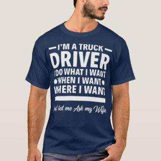 メンズ私はトラック運転手おもしろい牽引車Tだ Tシャツ