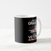 メンズ私はパパおじいちゃんで退役軍人なし傷跡 コーヒーマグカップ (正面右)