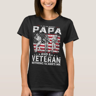 メンズ私はパパパパ退役軍人父の日1 Tシャツ