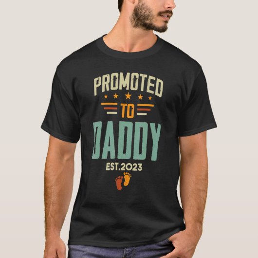 メンズ私はパパ2023年に昇進するヴィンテージ Tシャツ (正面)