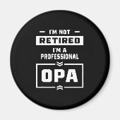 メンズ私はプロフェッショナルオパギフト退職しただ マグネット (正面)