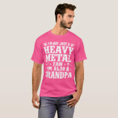 メンズ私はヘビーメタルファンGrandpaヘビーメタル Tシャツ (正面フル)