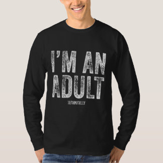 メンズ私は大人の技術的18誕生日のプレ Tシャツ