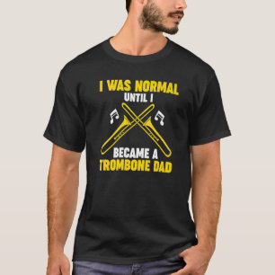 メンズ私は普通だった私はトロンボーン音楽になった Tシャツ