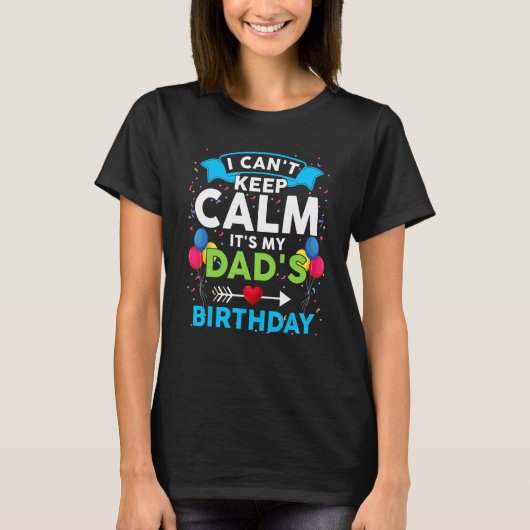 メンズ私は穏保やかにできる私のパパの誕生日ハップ Tシャツ (正面)