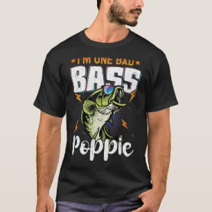 メンズ私は脂肪のための悪いバスポップスのベース魚釣りの1つ Tシャツ