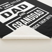 メンズ私は2つのタイトルを持っているパパと祖父のギフト シェルパブランケット (3/4)