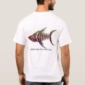 メンズ種族の魚およびメカジキのワイシャツのデザイン Tシャツ (裏面)